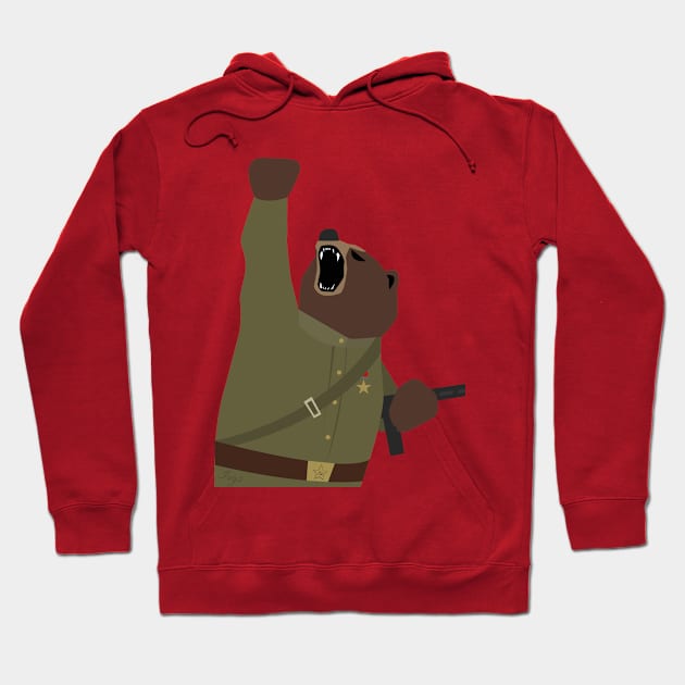 Soviet bear red army infantry ww2 Hoodie by FOGSJ